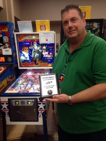 The second of our judged awards went to Robert Whipp, and this Evel Knievel machine he spent an amazing amout of time restoring. His hard work truly showed, and the judges and fans alike were impressed with this game.
